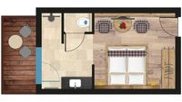 Double room with balcony (in annex building) - Skizze
									