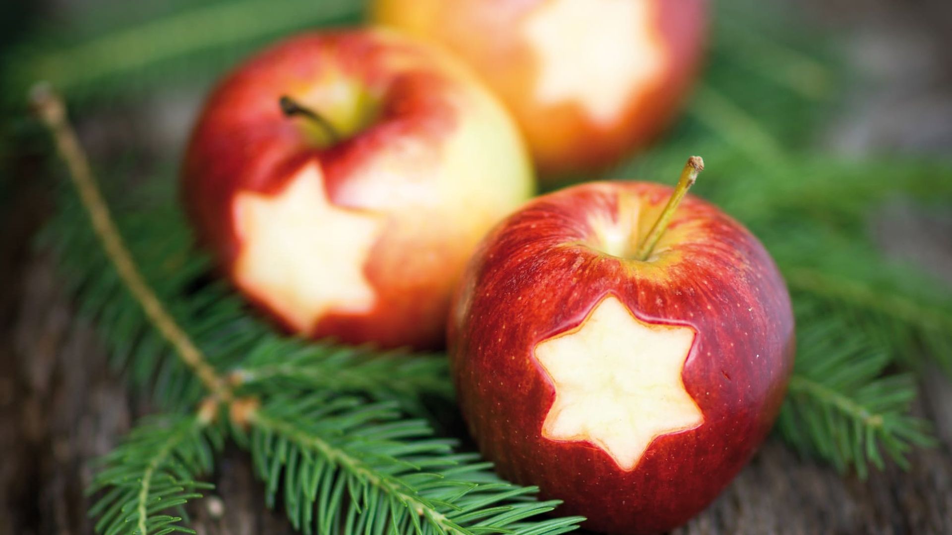 Biohotel Eggensberger Äpfel Weihnachten Stern