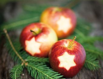 Biohotel Eggensberger Äpfel Weihnachten Stern