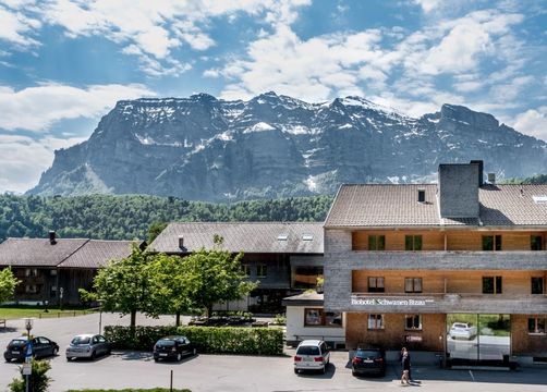 Biohotel Schwanen: Außenansicht Sommer - Biohotel Schwanen, Bizau, Vorarlberg, Österreich