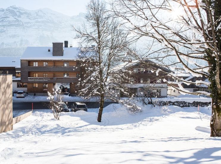 Biohotel Schwanen: Winterstimmung in Bizau - Biohotel Schwanen, Bizau, Vorarlberg, Österreich