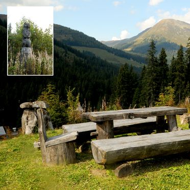 Sitzbänke, Kaiser-Franz-Josef Hütten, Hochfügen, Tirol, Tirol, Österreich