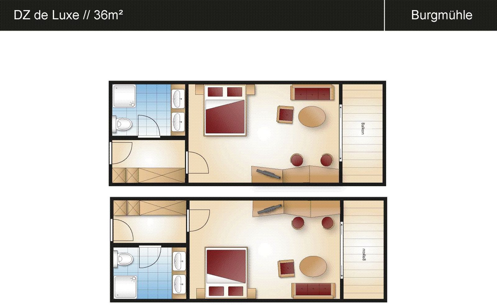 Double room de Luxe 36 sqm image 10 - Parkhotel Burgmühle