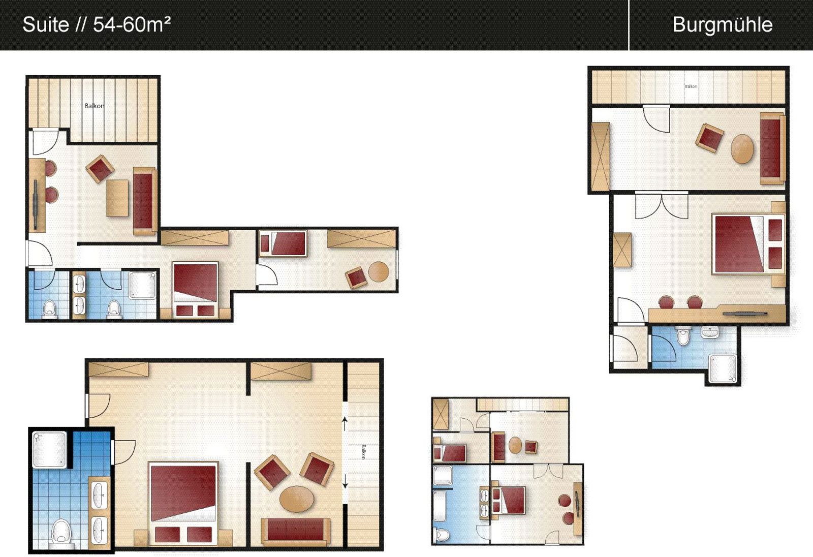 Suite, 54-60 m² image 10 - Parkhotel Burgmühle