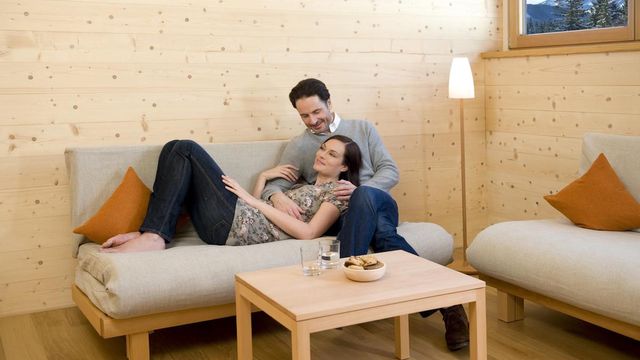 Relaxation with stone pine wood