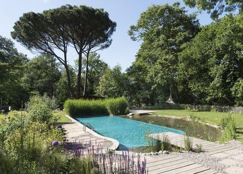 Biohotel Il Cerreto: Bioschwimmbad - Bio-Agriturismo Il Cerreto, Pomarance (Pisa), Toskana, Italien