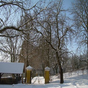 Winter Aussicht, Gut Ottmanach "Josefhof", Pischeldorf, Kärnten, Kärnten, Österreich