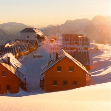 Winter, Hochsteinhütte am Feuerkogel, Ebensee, Oberösterreich, Oberösterreich, Österreich
