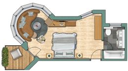 chambres doubles Chambre avec baie vitrée "Fletschhorn" Nord