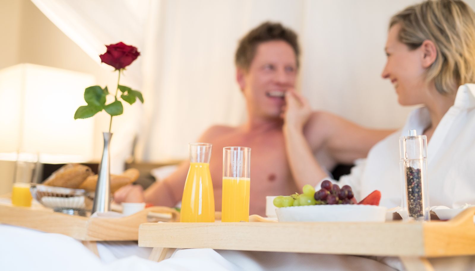 Frühstück im Himmelbett