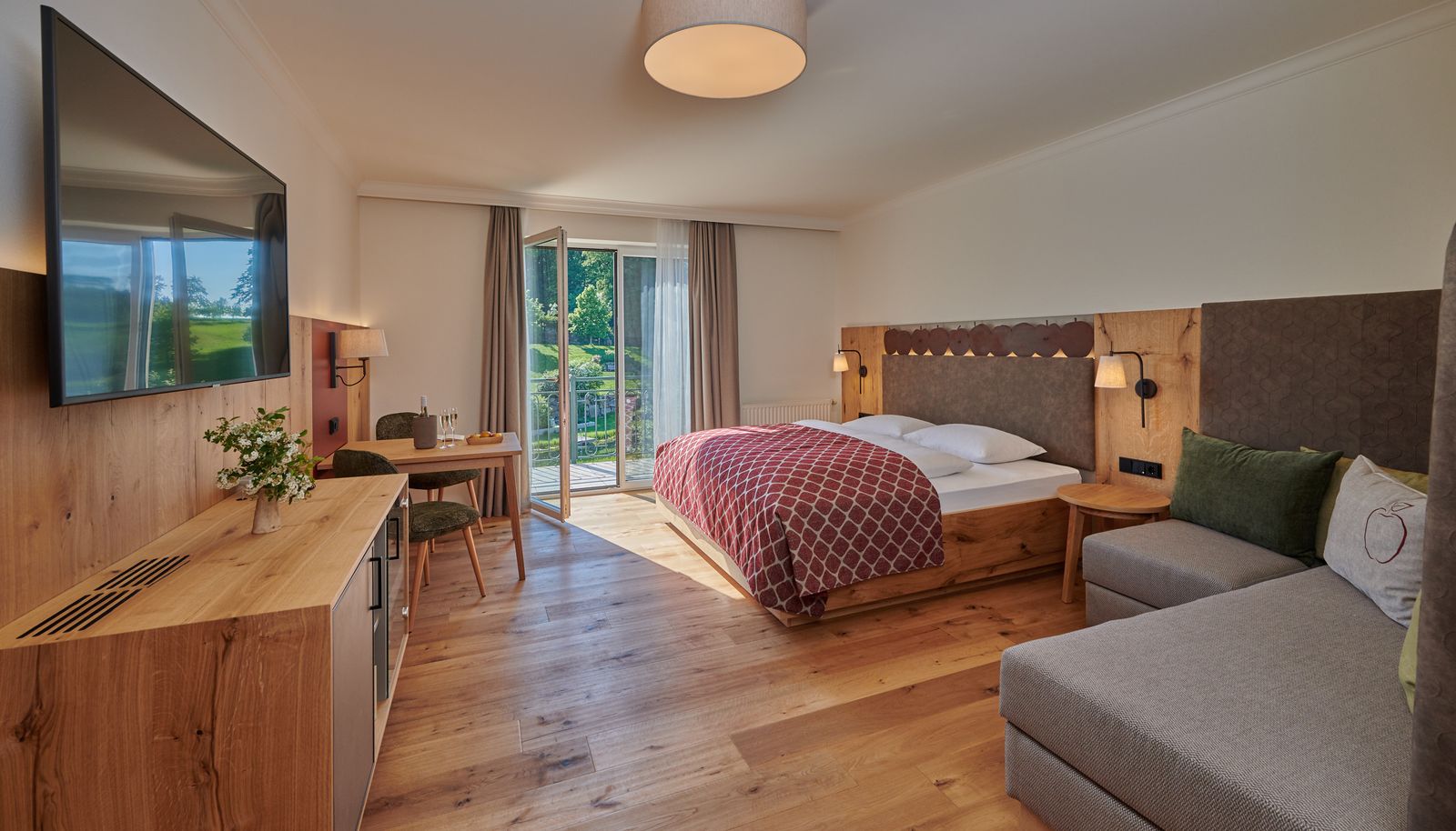 Relax-Zimmer Apfel mit Gartenblick