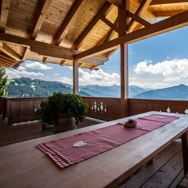 Terrace, Steinbergalm, Kitzbühel, Tirol, Tyrol, Austria