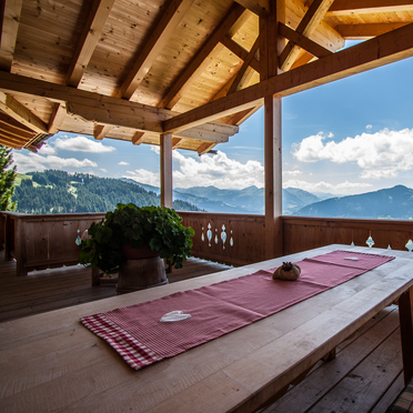 Terrasse, Steinbergalm, Kitzbühel, Tirol, Tirol, Österreich