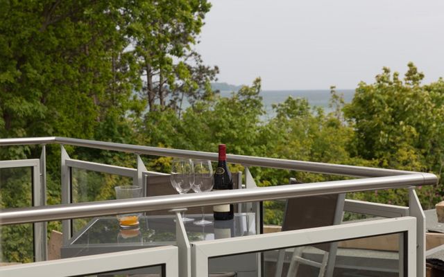 Balkon mit Blick auf die Ostsee