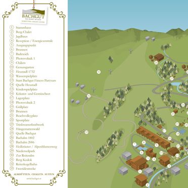 Lageplan Sommer, Bachgut Luxus Suite B, Saalbach-Hinterglemm, Salzburg, Salzburg, Österreich