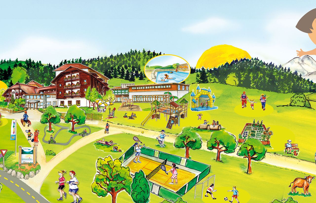 Familienhotel Kreuzwirt - Übersichtsplan Weissensee