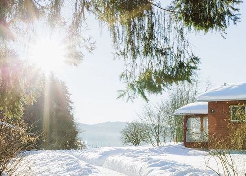 BIO HOTEL 7 Sentidos: Casita im Winter - 7 Sentidos – Chalets, Bischofsmais, Bayerischer Wald, Bayern, Deutschland