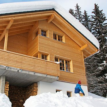 Außen Winter 34, Chalet Börtji, Furna, Prättigau, Graubünden, Schweiz