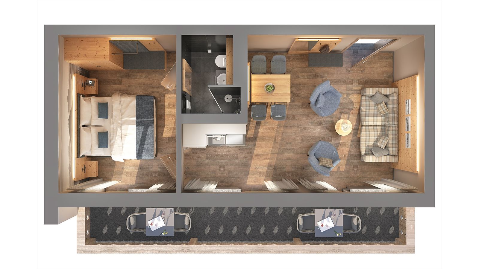 Appartement Superior Süd 40m² image 8 - MONDI Resort Oberstaufen