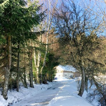 Innen Winter 34, Chalet Gulde, Lallinger Winkel, Bayerischer Wald, Bayern, Deutschland